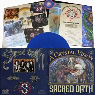 SACRED OATH- A Crystal Vision LIM. 200 BLUE VINYL +patch