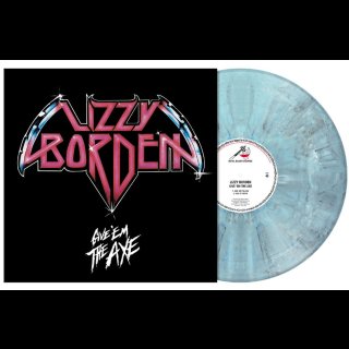 LIZZY BORDEN- Give `Em The Axe LIM.+NUMB.300 BLUE ICE/BLACK marbled Vinyl