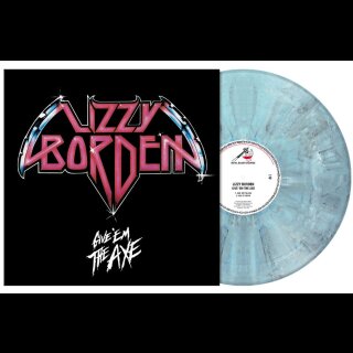 LIZZY BORDEN- Give `Em The Axe LIM.+NUMB.300 ICE BLUE/BLACK marbled Vinyl